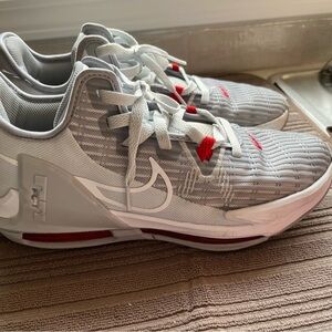 Nike Gray and Red Athletic Shoes